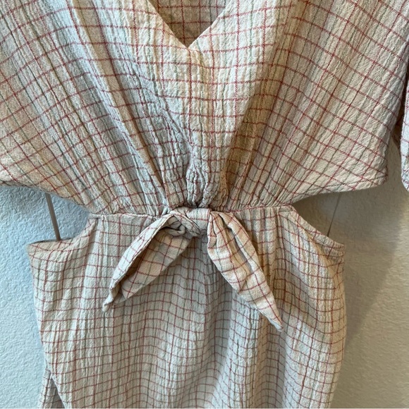 ZARA Cut Out Linen Blend Dress - Picture 13 of 13